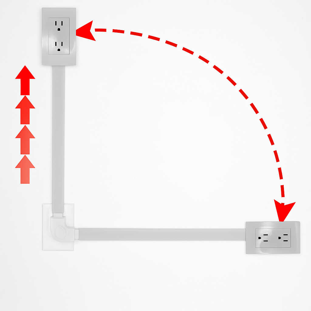 180° Rotating Outlet Extender