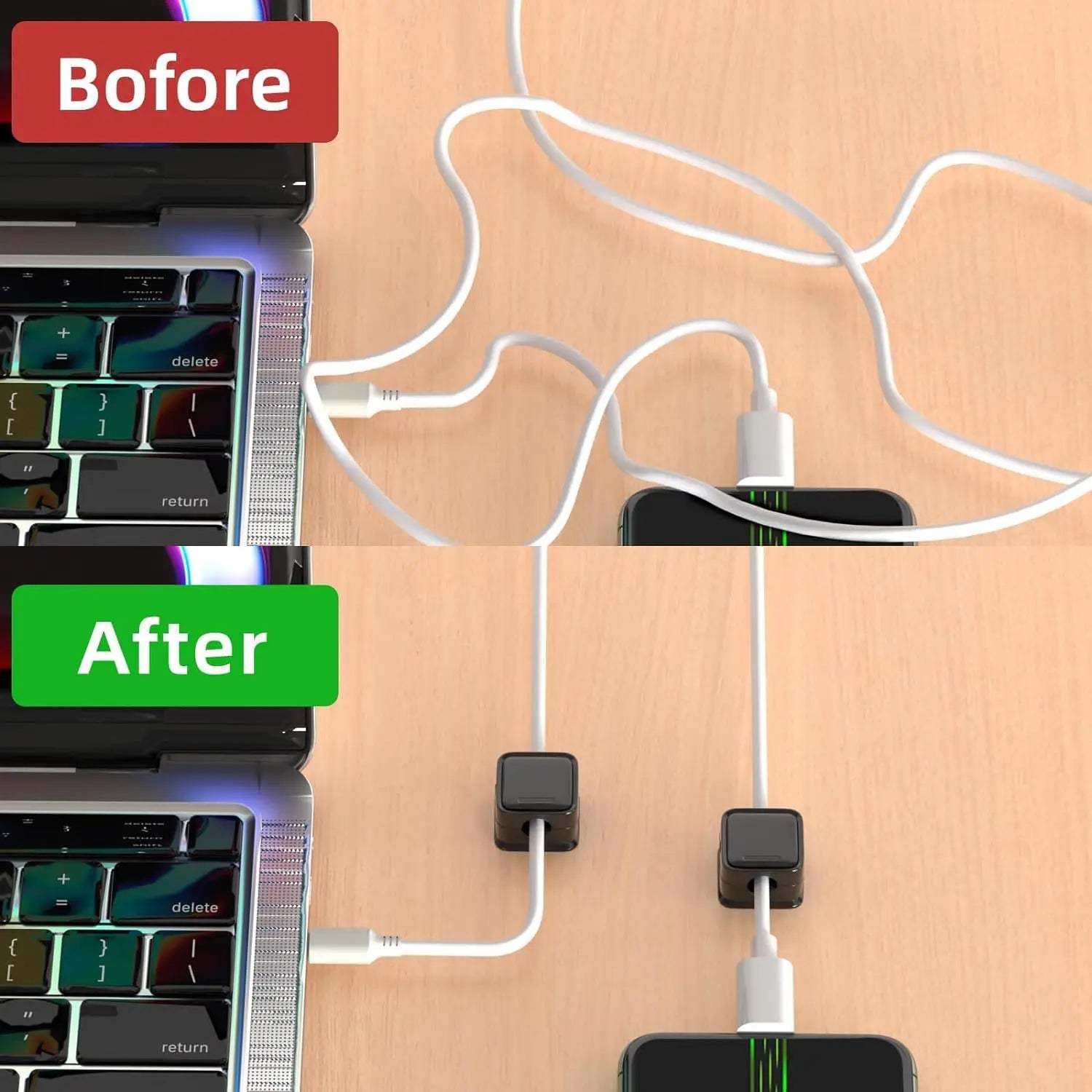 Magnetic Cord Organizer Clips (6/12/18 pcs)