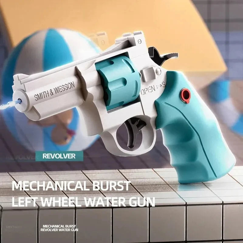Mechanical Revolver Water Gun Toy