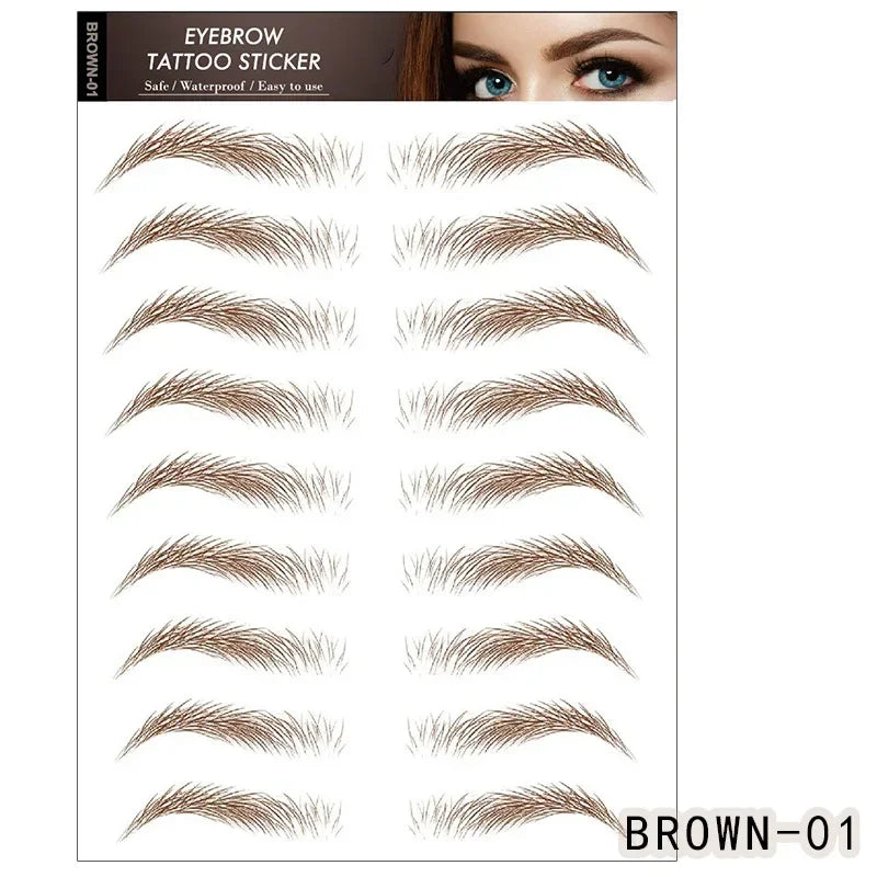 6D Waterproof Eyebrow Tattoo Stickers