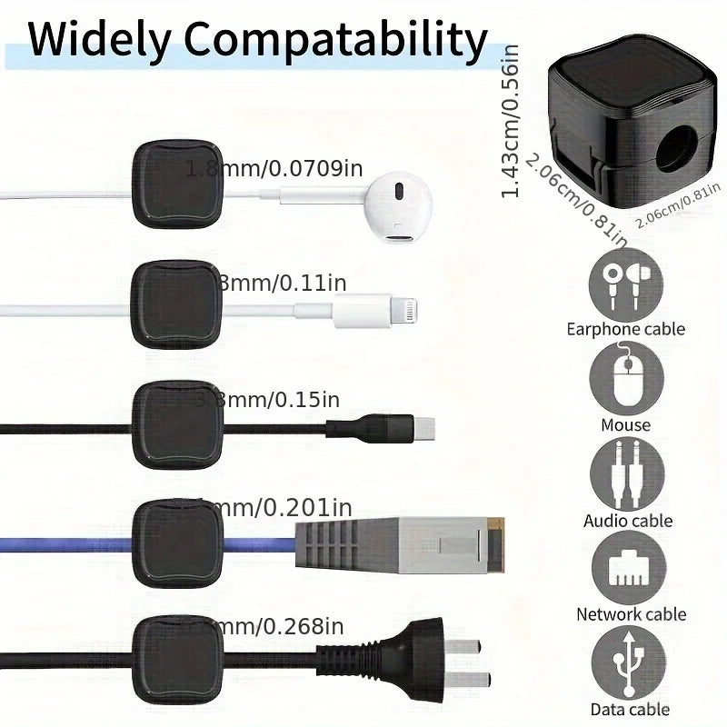 Magnetic Cord Organizer Clips (6/12/18 pcs)