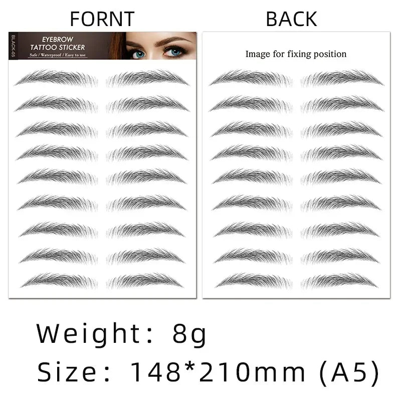 6D Waterproof Eyebrow Tattoo Stickers