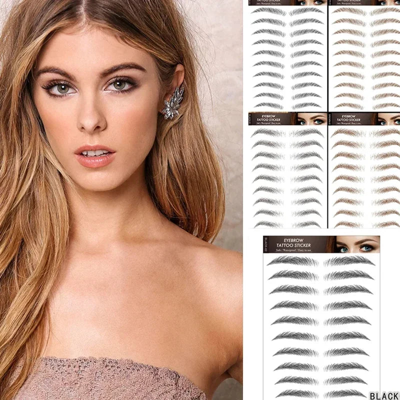 6D Waterproof Eyebrow Tattoo Stickers