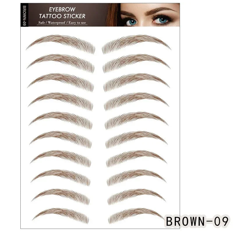 6D Waterproof Eyebrow Tattoo Stickers