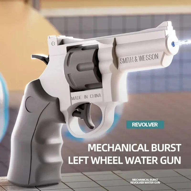 Mechanical Revolver Water Gun Toy