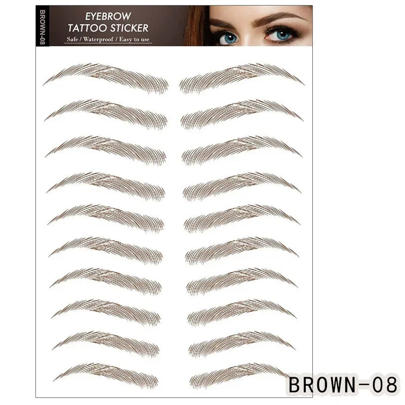 6D Waterproof Eyebrow Tattoo Stickers