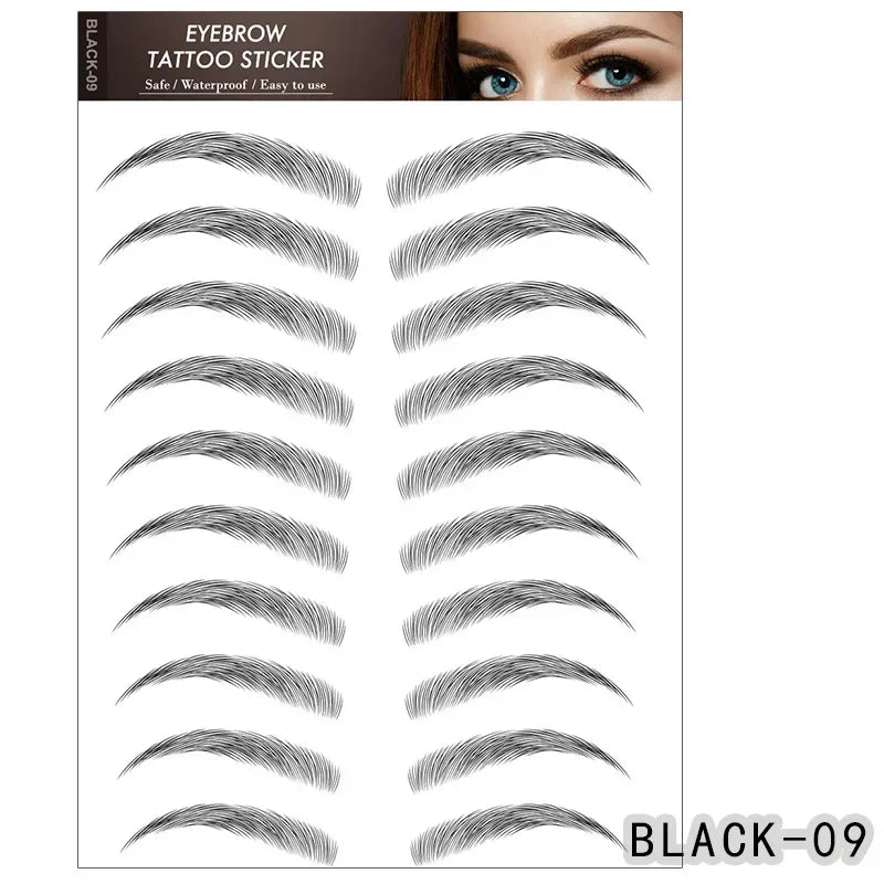 6D Waterproof Eyebrow Tattoo Stickers