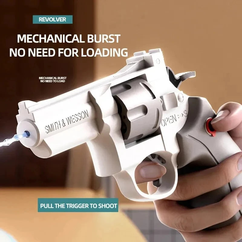 Mechanical Revolver Water Gun Toy