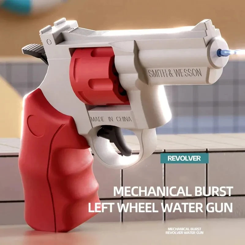 Mechanical Revolver Water Gun Toy