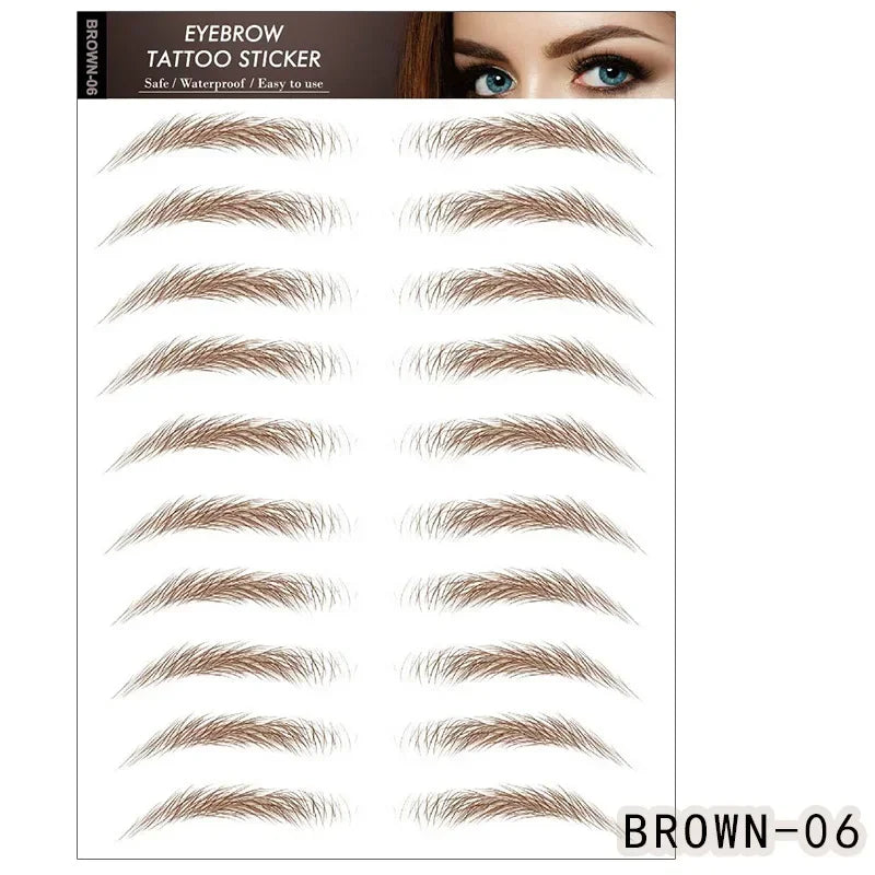 6D Waterproof Eyebrow Tattoo Stickers