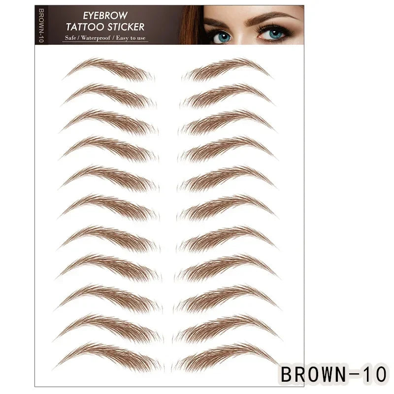 6D Waterproof Eyebrow Tattoo Stickers